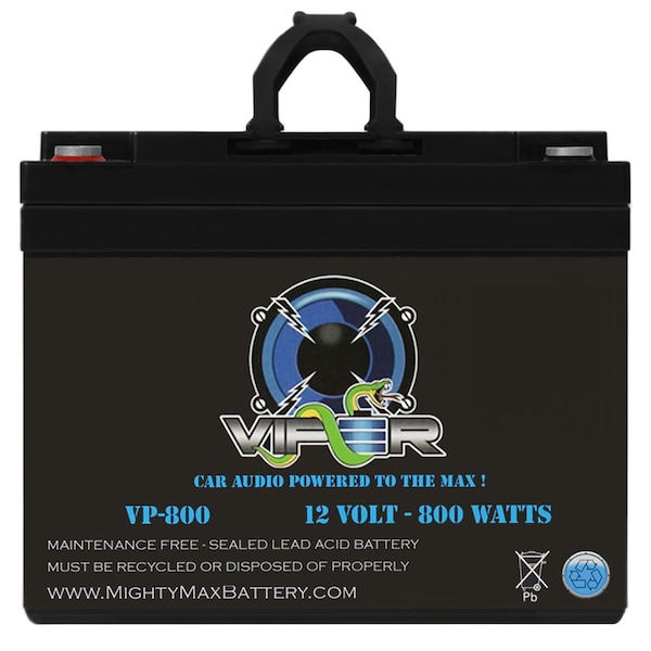 Mighty Max Battery Viper VP-800 12V 800 Watt Audio Battery for Hifonics X200.2 - MAX3513272