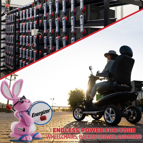 Energizer EN35-12, 12 Volt 35 Amp Hr, Long Lasting Sealed Lead Acid AGM Rechargeable Battery - EN4098466