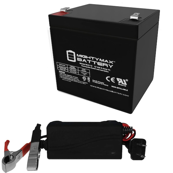 Mighty Max Battery 12V 5AH Battery Replaces Liftmaster 475LM Garage Door With 12V Charger - MAX3943190