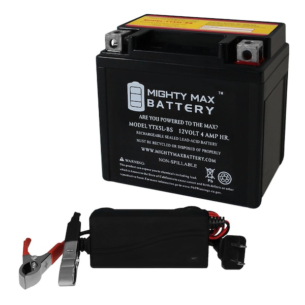 Mighty Max Battery Replacement Battery for AutoZone CT5L-BS With 12V 1Amp Charger - MAX3955902