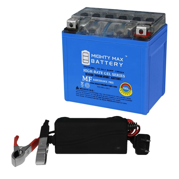 Mighty Max Battery YTZ7S GEL Battery for Yamaha 250 XT250 2008-2012 With 12V 1Amp Charger - MAX3516888