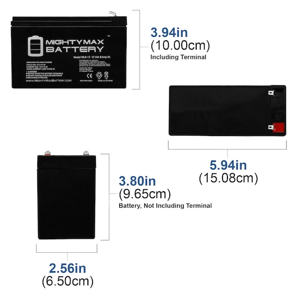 Mighty Max Battery 12V 8Ah Battery Replacement for Crown Embassy 12CE7.5 - ML8-1213335214