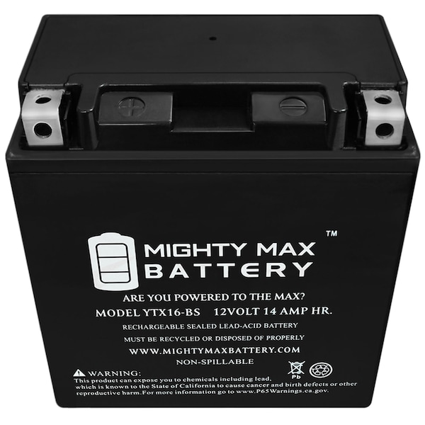 Mighty Max Battery YTX16-BS 12V 14Ah Battery Replacement for Kimpex Powerpack YTX16-BS - YTX16-BS109
