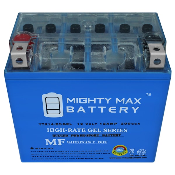 Mighty Max Battery YTX14-BS GEL Battery for Harley-Davidson VTSC V-Rod - YTX14-BSGEL294