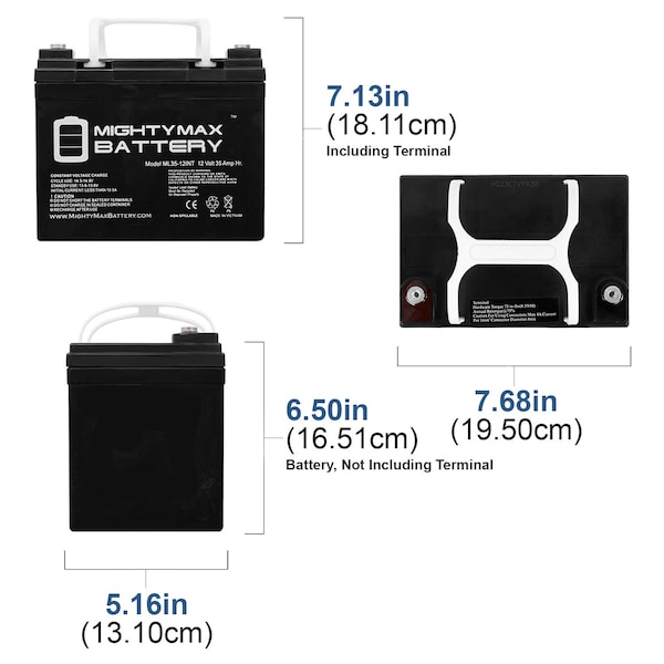 Mighty Max Battery 12V 35AH INT Replacement Battery for J.C. Penney 931-5730 - 2PK - MAX3960376
