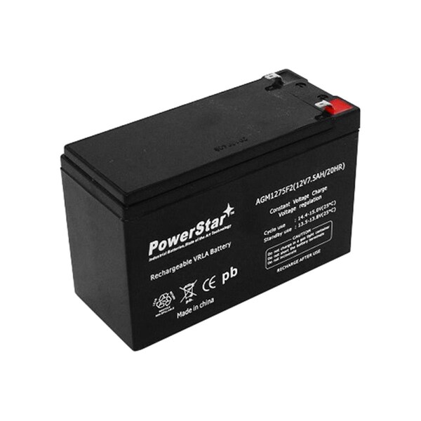 Powerstar PowerStar AGM1275F2-0014 UPS Replacement Battery Pack for APC BE550-UK - APC RBC2 Cartridge No. 2 - Leakproof 12V 7.5Ah - AGM1275F2-0014