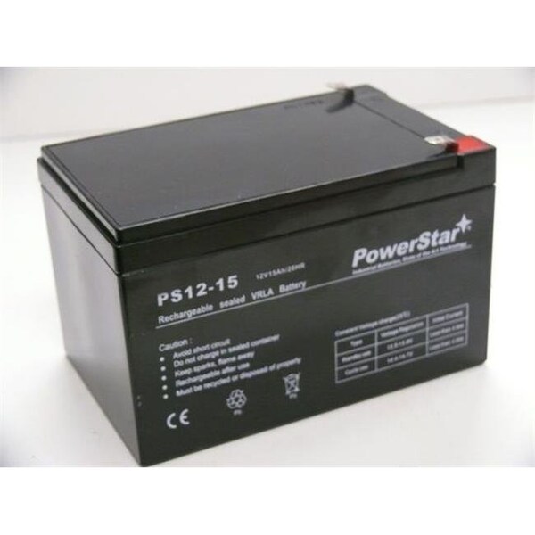 Powerstar PowerStar PS12-15-35 12V 15Ah Sealed Lead Acid Battery For Ezip E Zip Scooter 400 500 650 750 900 - PS12-15-35