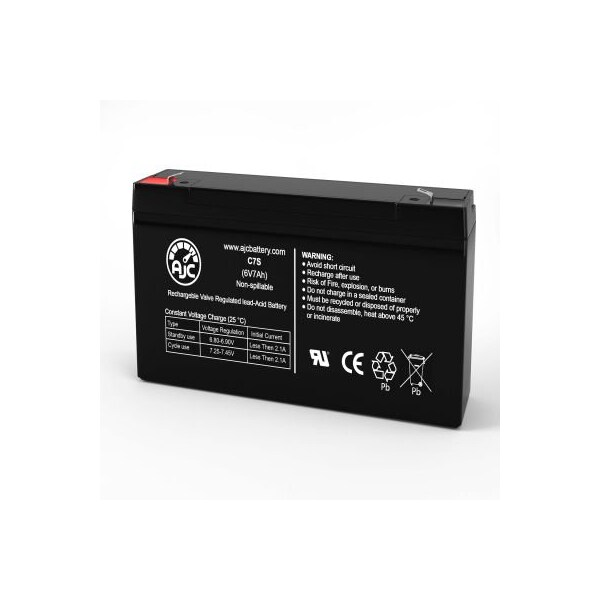 Battery Clerk AJC Vision CP677 UPS Replacement Battery 7Ah, 6V, F1 - AJC-C7S-J-0-193516