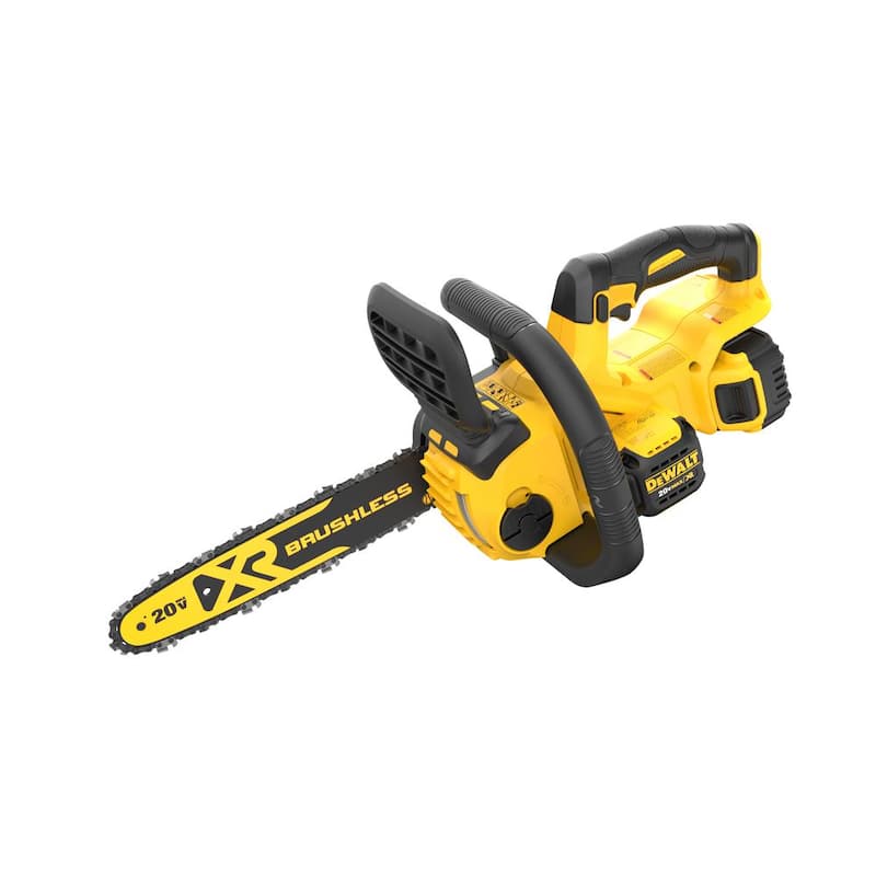Kit de motosierra inalámbrica sin escobillas DEWALT 20V MAX de 12 pulgadas con (1) batería de 5 Ah y cargador - DCCS620P1