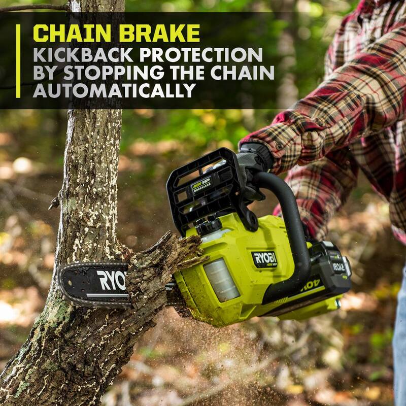 RYOBI 40V HP Brushless Sierrra Eléctrica a Batería de 14 pulgadas con Batería de 4.0 Ah y Cargador - RY405100