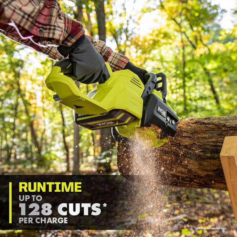 RYOBI 40V HP Brushless Sierrra Eléctrica a Batería de 14 pulgadas con Batería de 4.0 Ah y Cargador - RY405100