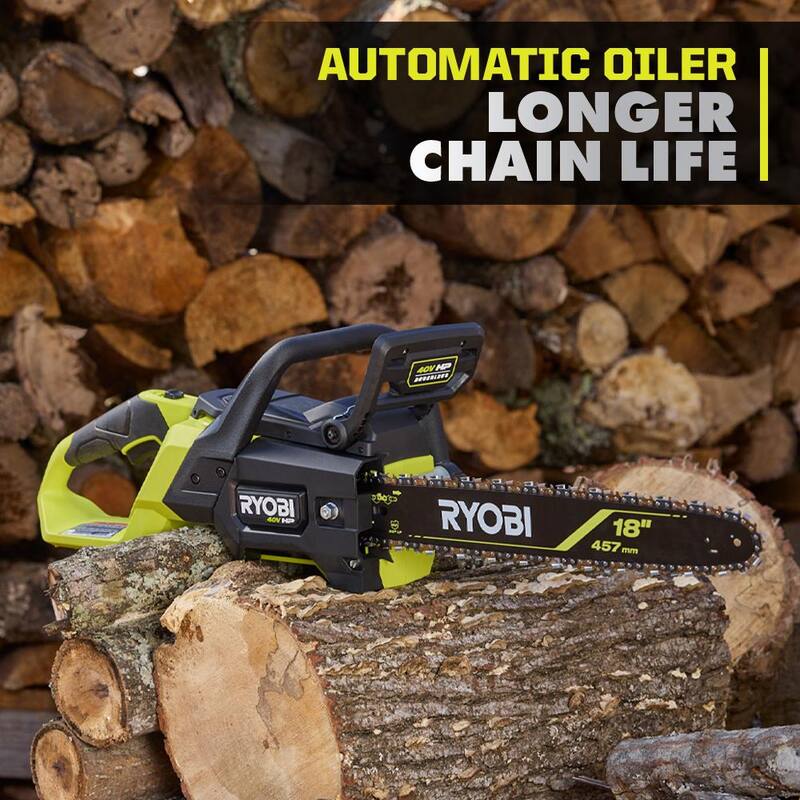 RYOBI 40V HP Brushless 18 pulgadas Sierra eléctrica inalámbrica con batería de litio (solo herramienta) - RY40HPCW01B