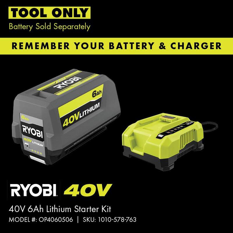 RYOBI 40V HP Brushless 18 pulgadas Sierra eléctrica inalámbrica con batería de litio (solo herramienta) - RY40HPCW01B
