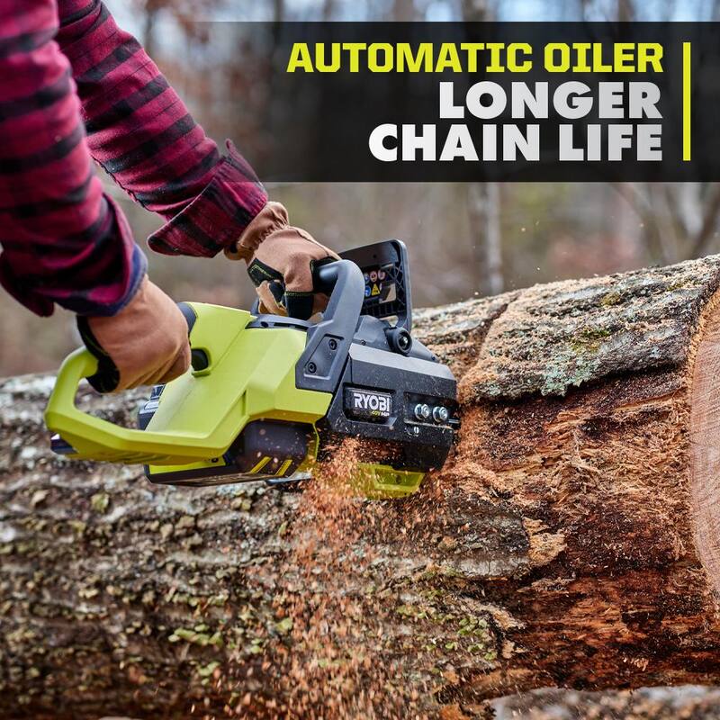 Motosierra con batería RYOBI 40V HP Brushless de 20 in. con batería de 8.0 Ah y cargador rápido - RY405110