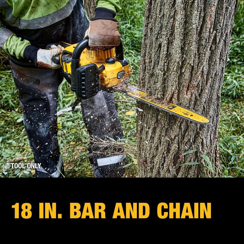 DEWALT FLEXVOLT 60V MAX 18 pulgadas. Sierra eléctrica inalámbrica sin escobillas con batería (1) FLEXVOLT 3 Ah y cargador - DCCS672X1