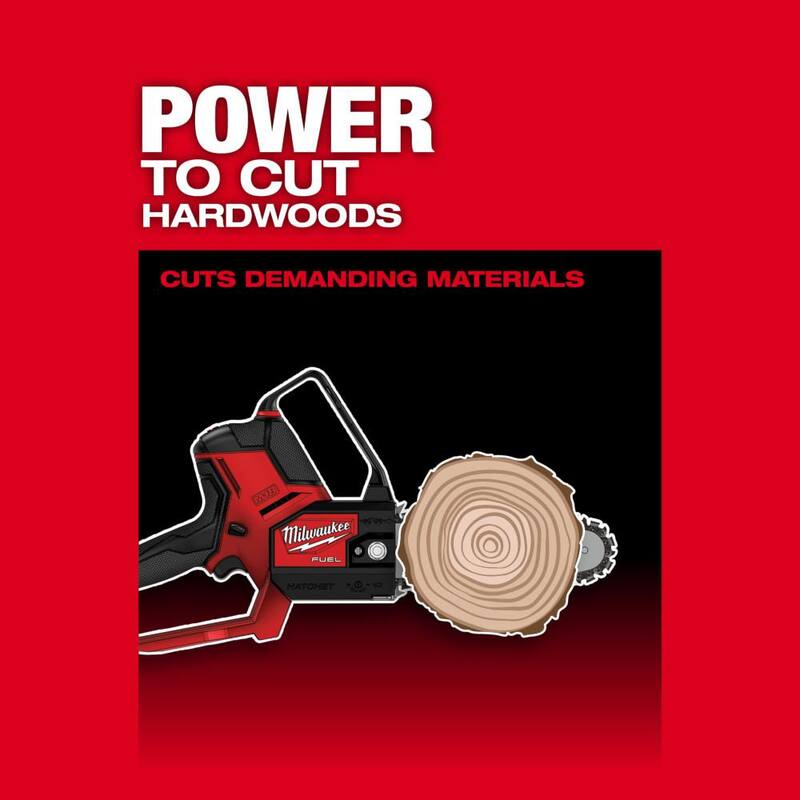 Milwaukee M18 FUEL 18V Lithium-Ion Brushless Battery 8 in. HATCHET Pruning Saw (Herramienta solamente) - 3004-20