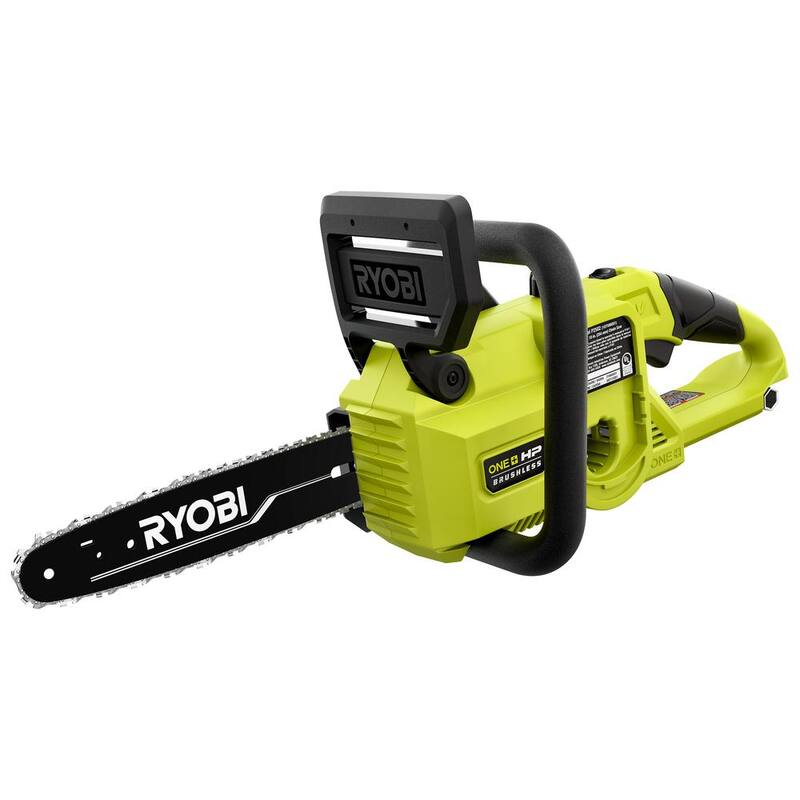 RYOBI ONE+ HP 18V Brushless 10 in. Sierra de Cadena a Batería con Batería de 4.0 Ah y Cargador - P2520