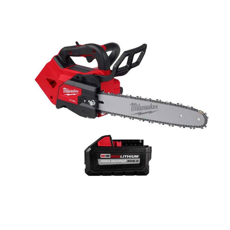 *Milwaukee M18 FUEL 14 pulgadas 18-Volt Lithium-Ion Brushless Motosierra inalámbrica con mango superior y batería de 8.0 Ah de alto rendimiento - 2826-20T-48-11-1880*