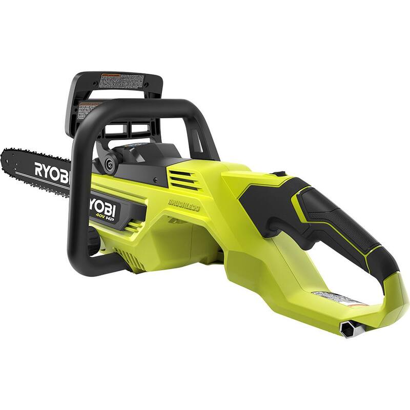 Motosierra a batería RYOBI 40V HP Brushless de 16 pulgadas con batería de 4.0 Ah y cargador - RY40550