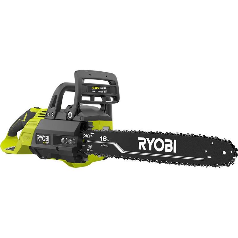 Motosierra a batería RYOBI 40V HP Brushless de 16 pulgadas con batería de 4.0 Ah y cargador - RY40550