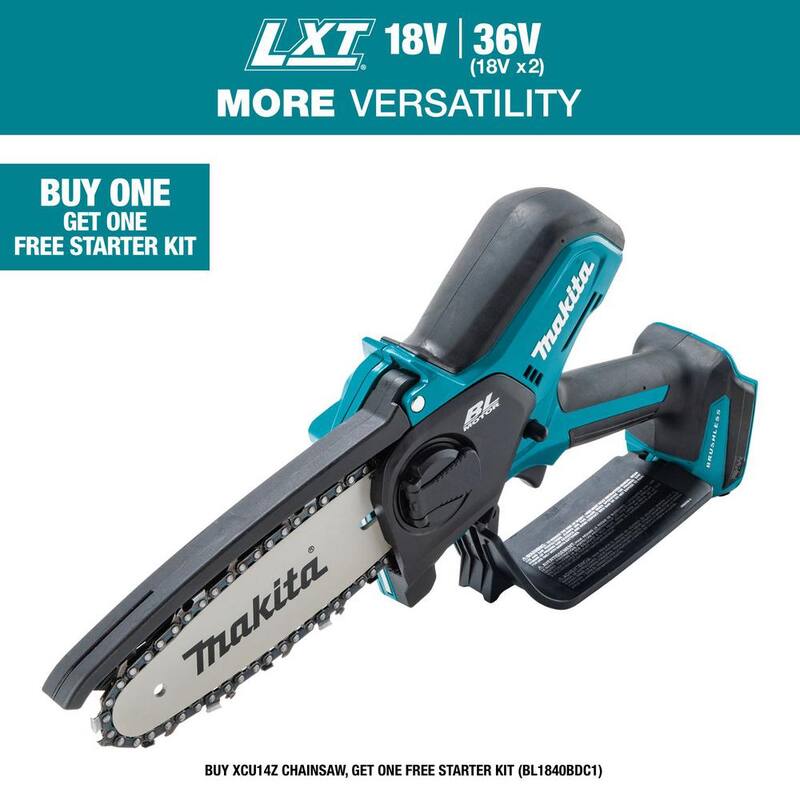 Makita 18V LXT Sierra de cadena inalámbrica de 6 pulgadas con tecnología Lithium-Ion sin escobillas (herramienta solamente) - XCU14Z