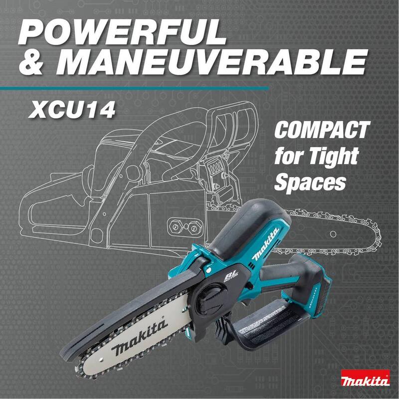 Makita 18V LXT Sierra de cadena inalámbrica de 6 pulgadas con tecnología Lithium-Ion sin escobillas (herramienta solamente) - XCU14Z