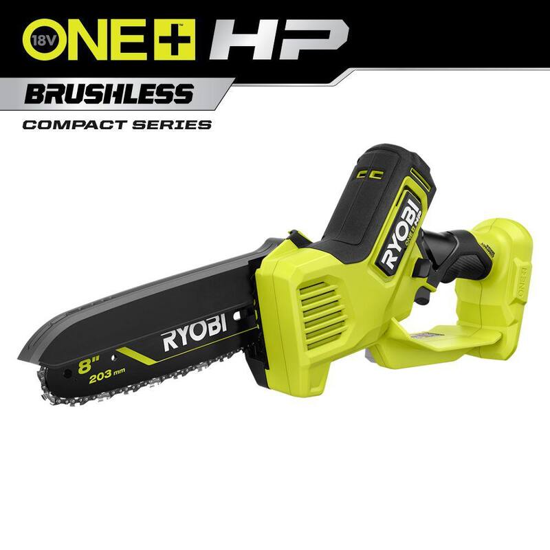 RYOBI ONE+ HP 18V Sin escobillas 8 pulgadas. Compacta sierra de poda a batería (herramienta solamente) - PSBCW01B