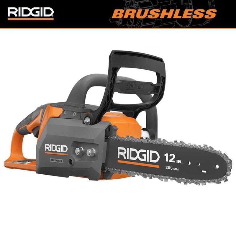 Motosierra eléctrica a batería sin escobillas de 18V y 12 pulgadas de RIDGID (Herramienta solamente) - R01101B