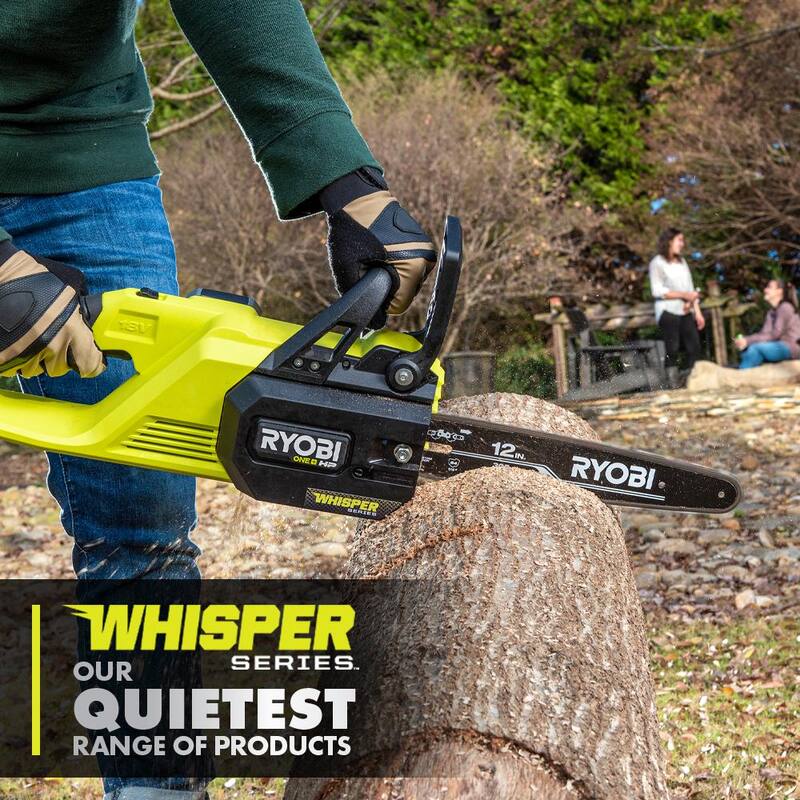 RYOBI ONE+ HP 18V Brushless Whisper Series 12 in. Sierra de Cadena a Batería (Herramienta Únicamente) - P2507BTL
