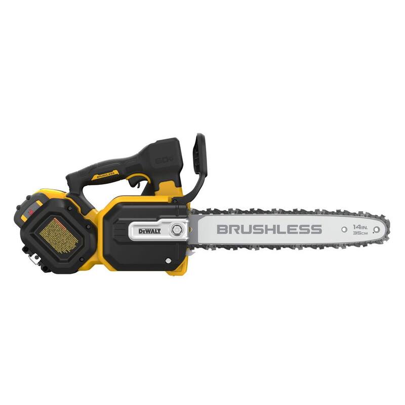 DEWALT FLEXVOLT 60V MAX 14 pulgadas. Sierra de cadena inalámbrica con mango superior con batería recargable y kit de (2) baterías FLEXVOLT 3 Ah y cargador - DCCS674X2