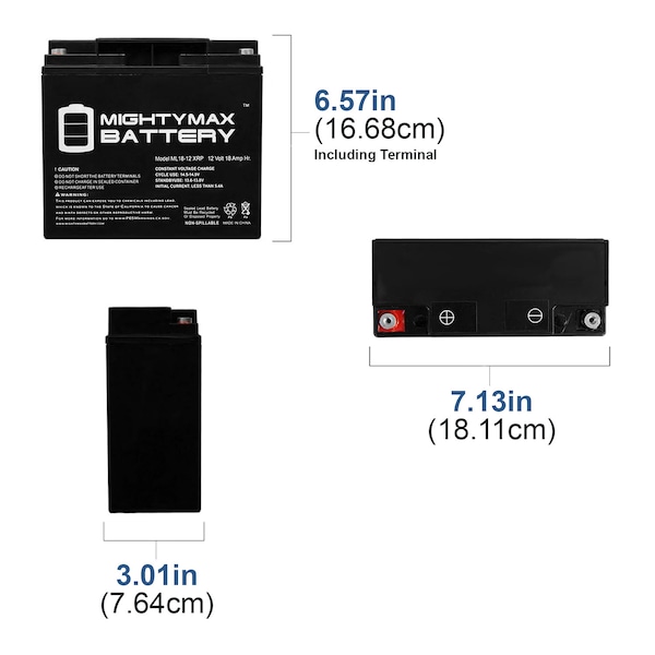 Mighty Max Battery 12V 18AH SLA Replacement Battery for Troy-Bilt Generator - ML18-12XRP4