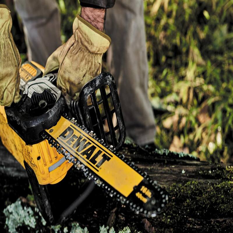 DEWALT FLEXVOLT 60V MAX Sierra de cadena inalámbrica sin escobillas de 16 pulgadas con batería y cargador FLEXVOLT de 3 Ah - DCCS670X1