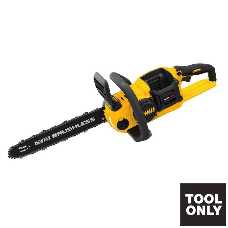 DEWALT FLEXVOLT 60V MAX 16 pulgadas. Sierra de cadena inalámbrica sin escobillas con batería (Herramienta solamente) - DCCS670B