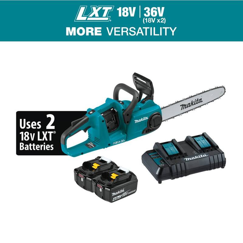 Si no traduces la marca del producto, el título sería:

Kit de sierra eléctrica con batería de iones de litio sin escobillas de 18V X2 (36V) de 16 pulgadas de Makita LXT (4.0Ah) - XCU04CM