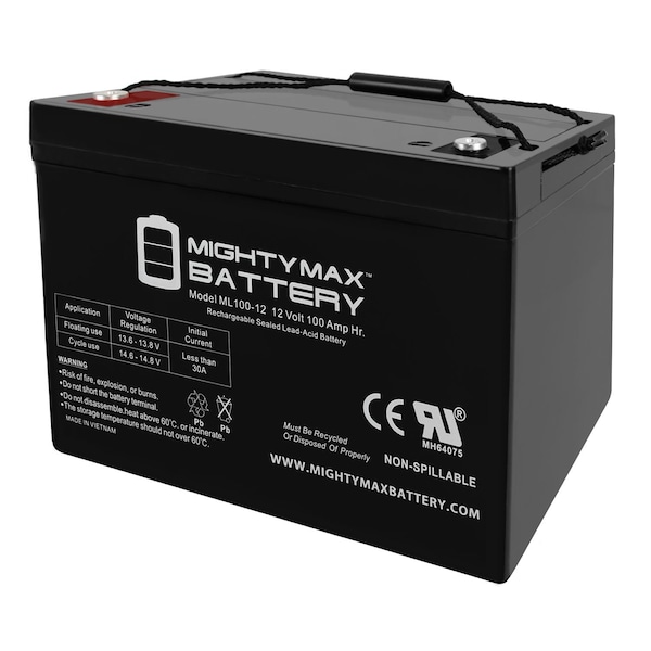 Mighty Max Battery 12V 100Ah SLA Replacement Battery for Off-Grid RV Solar System - MAX3958678