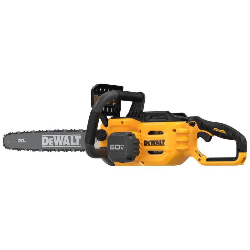 DEWALT FLEXVOLT 60V MAX 20 pulgadas. Kit de motosierra eléctrica inalámbrica sin escobillas con estuche de transporte con (1) batería FLEXVOLT 4 Ah y cargador - DCCS677Y1