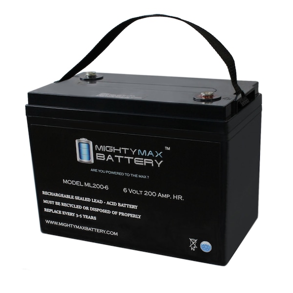 Mighty Max Battery 6V 200AH SLA Battery Replacement for Cushman Shuttle 2 - ML200-639