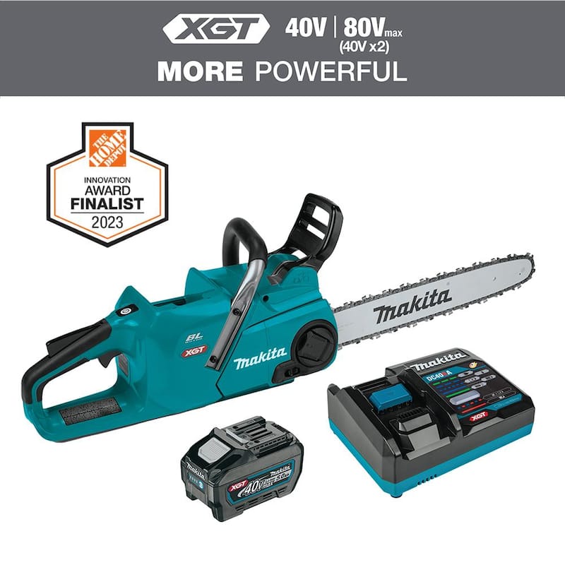 Kit de motosierra eléctrica inalámbrica sin escobillas Makita XGT 18 in. 40V max (5.0Ah) - GCU06T1