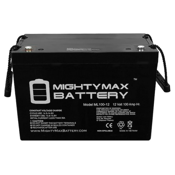 Mighty Max Battery 12V 100Ah Replacement For Power Sonic PS-12100 - ML100-1231