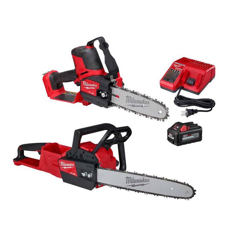 Milwaukee M18 FUEL 8 in. 18V Lithium-Ion Brushless Cordless HATCHET Pruning Saw Kit w/16 in. Chainsaw, 6.0 Ah Battery, Charger - 3004-21P-2727-20

Kit de sierra de poda HATCHET inalámbrica con motor sin escobillas de ion de litio de 18 V de Milwaukee M18 FUEL de 8 pulgadas con motosierra de 16 pulgadas, batería de 6.0 Ah y cargador - 3004-21P-2727-20