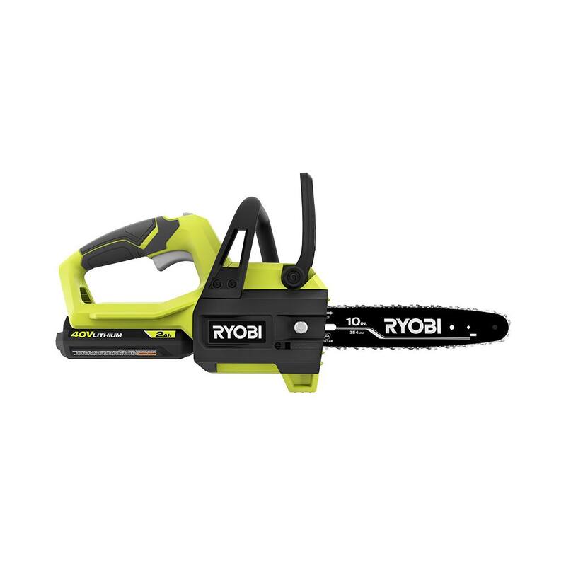 Motosierra con batería de 40V de 10 pulgadas de RYOBI con batería de 2.0 Ah y cargador - RY40570