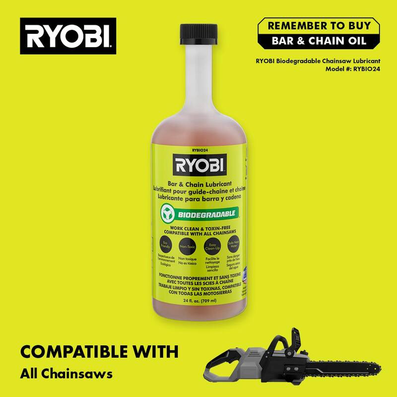 Motosierra con batería de 40V de 10 pulgadas de RYOBI con batería de 2.0 Ah y cargador - RY40570