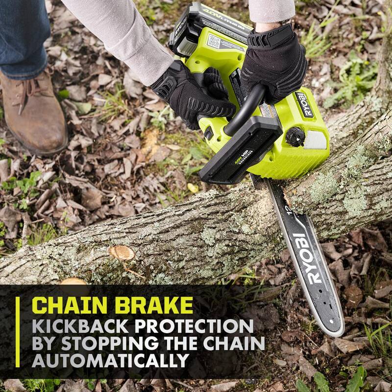 RYOBI 40V HP Brushless 12 pulgadas Motosierra de Batería con Mango Superior (Herramienta Únicamente) - RY40509BTL