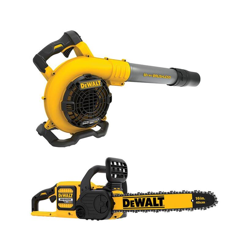 DEWALT FLEXVOLT 60V MAX Sierras eléctricas y sopladoras inalámbricas de batería de 16 pulgadas con un kit de batería y cargador (1) FLEXVOLT 3 Ah - DCKO667X1