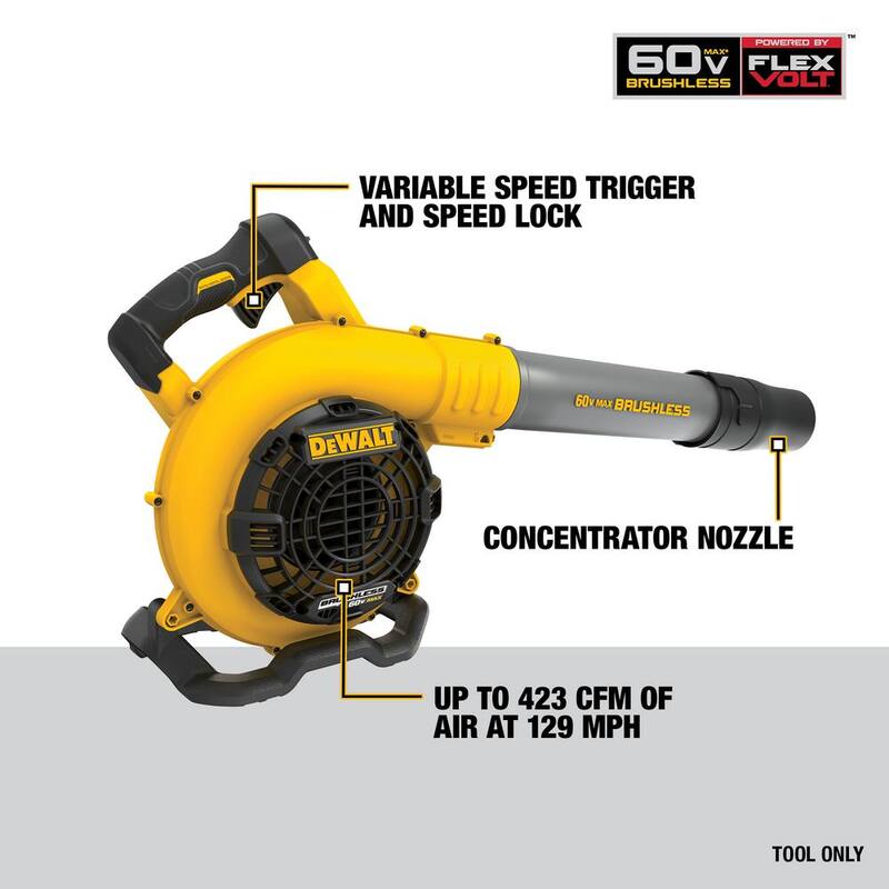 DEWALT FLEXVOLT 60V MAX Sierras eléctricas y sopladoras inalámbricas de batería de 16 pulgadas con un kit de batería y cargador (1) FLEXVOLT 3 Ah - DCKO667X1