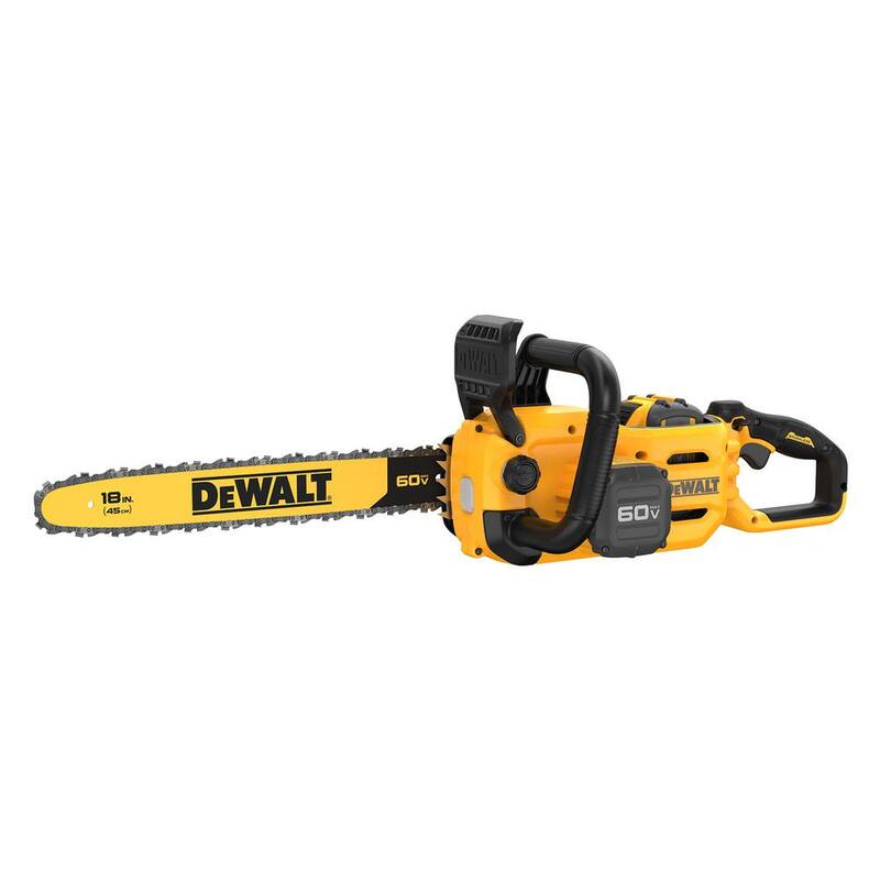 DEWALT 60V MAX 18 pulgadas. Kit de motosierra inalámbrica sin escobillas con (1) batería FLEXVOLT de 3Ah, cargador y cadena (62 eslabones) - DCCS672X1WDT618