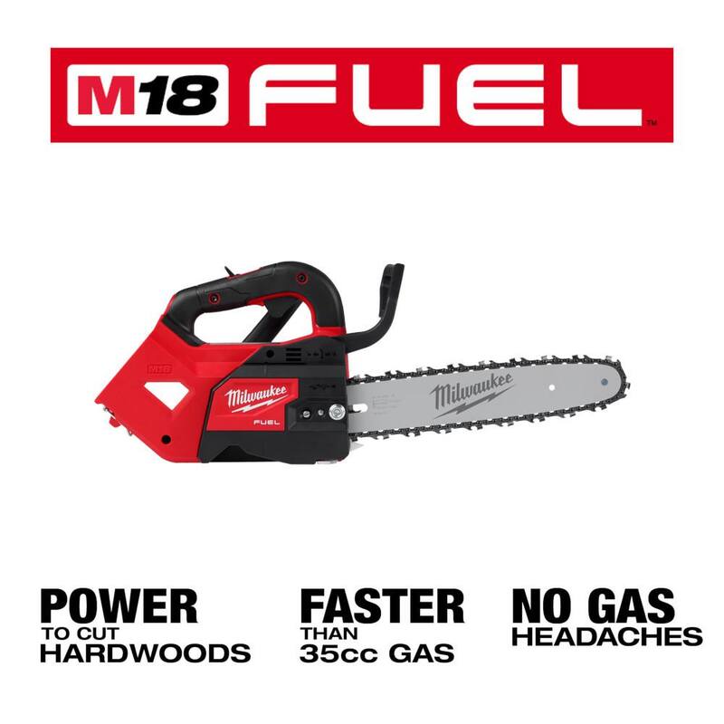 Si no, Milwaukee M18 FUEL 12 in. 18V Sierra de Cadena con Asa Superior Inalámbrica sin Escobillas de Iones de Litio (Herramienta Únicamente) - 2826-20C