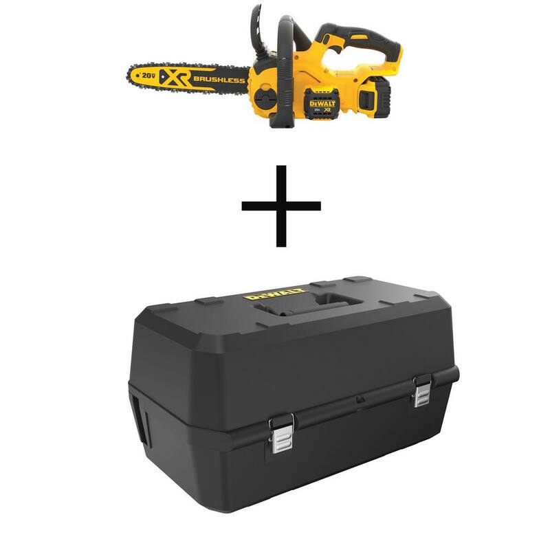 DEWALT 20V MAX 12in. Kit de sierra eléctrica inalámbrica sin escobillas con batería (1) de 5Ah, cargador y estuche - DCCS620P1W6KBOX