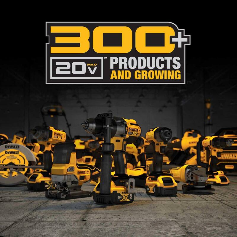 DEWALT 20V MAX 12in. Kit de sierra eléctrica inalámbrica sin escobillas con batería (1) de 5Ah, cargador y estuche - DCCS620P1W6KBOX