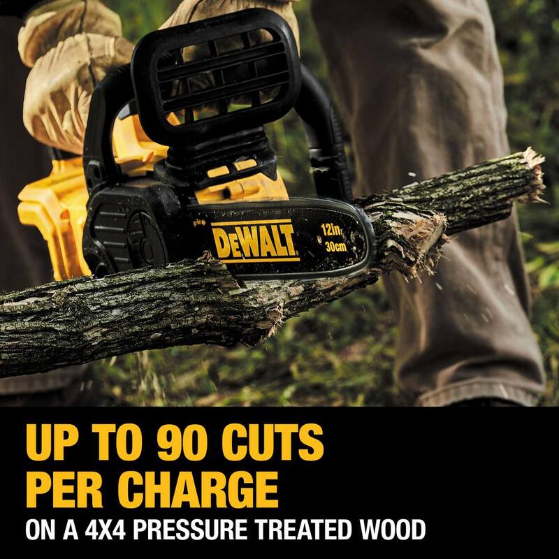 DEWALT 20V MAX 12in. Kit de sierra eléctrica inalámbrica sin escobillas con batería (1) de 5Ah, cargador y estuche - DCCS620P1W6KBOX
